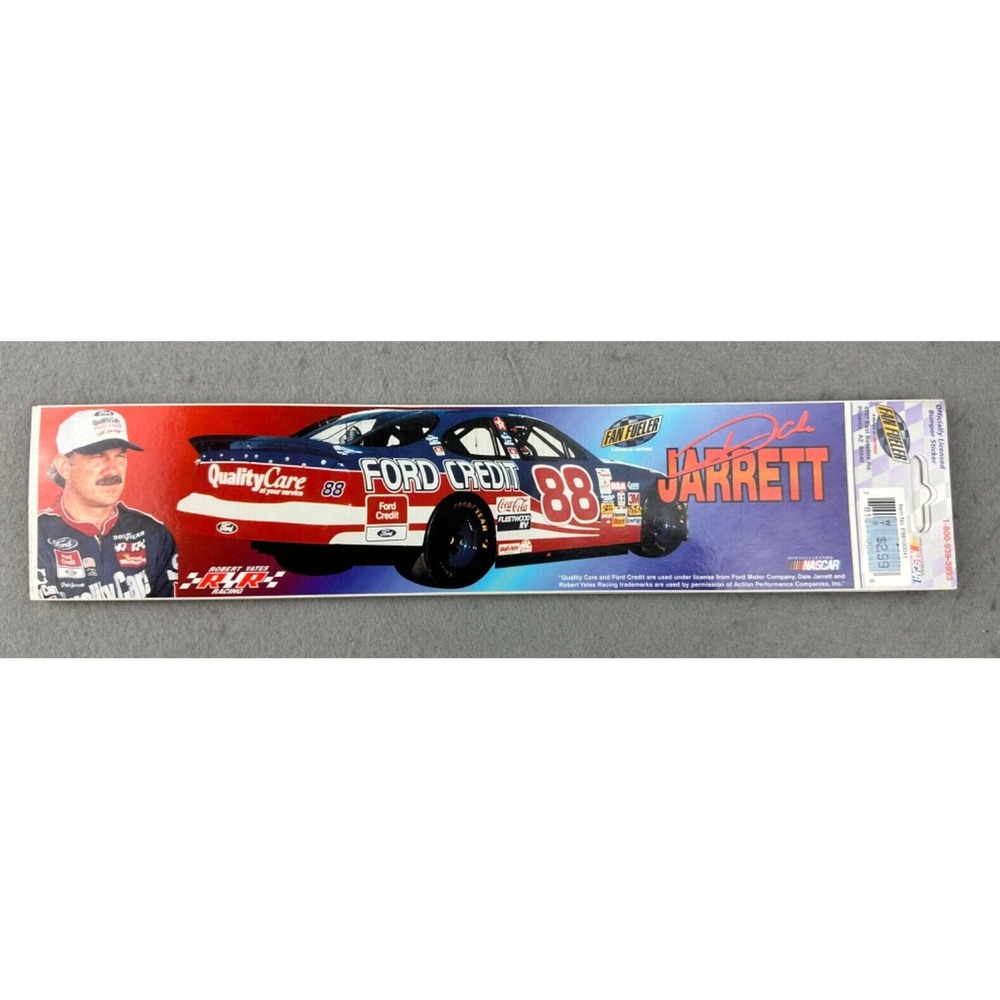 DALE JARRETT #88 FORD CREDIT 1998 FAN FUELER NASCAR 3X13 BUMPER STICKER DECAL